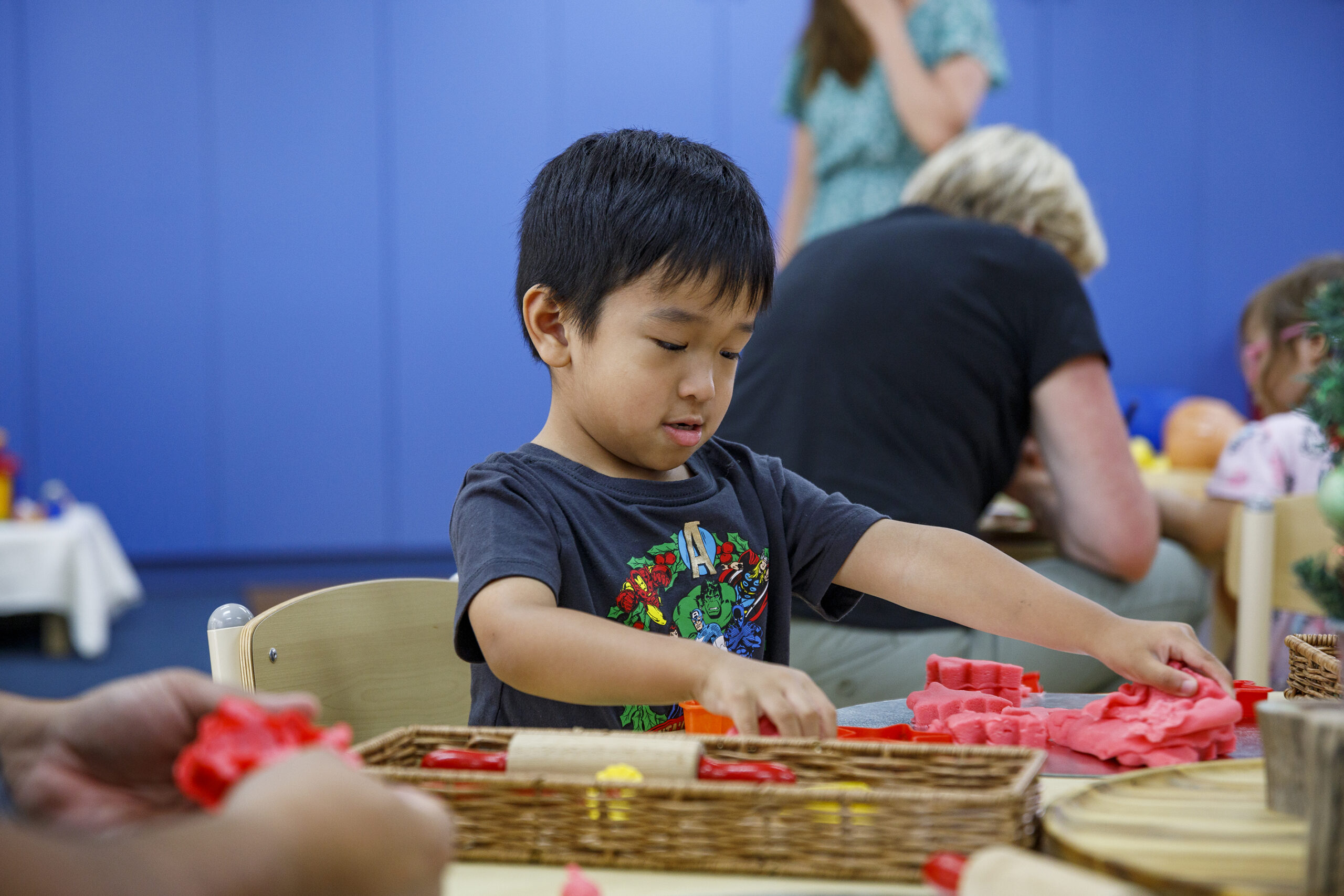 Child focused on an activity